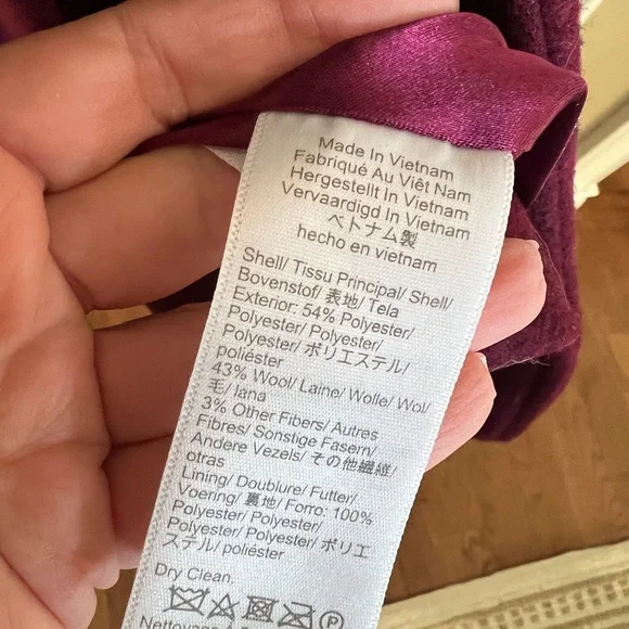 J. Crew Lady day coat in Burgundy with jewel buttons size 4, NWT. - Picture 8 of 12